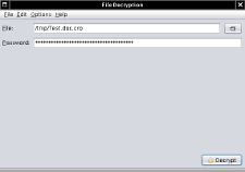 Fileencryption Screenshot: Decryption